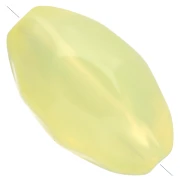 Cuenta con forma de oliva irregular martillada 24x15 mm en resina transparente - Amarillo pálido x1