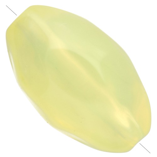Cuenta con forma de oliva irregular martillada 24x15 mm en resina transparente - Amarillo pálido x1