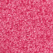 Cuentas Rocalla Miyuki 15/0 208 - Cristal con ribete rosa carnación x8 g