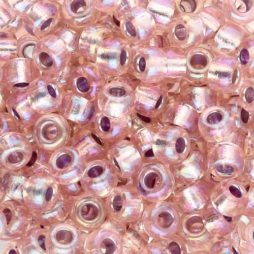 Cuentas Rocalla Miyuki 6/0 1023 - Silver Lined Light Blush AB x8 g