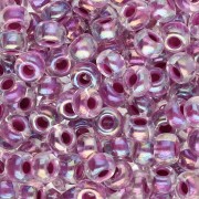 Cuentas Rocalla Miyuki 6/0 264 - Cristal AB con ribete frambuesa x8 g|raw }}