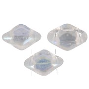 Cuentas de cristal Mini Gemduo de 2 agujeros, 6x4 mm - Gold Shine Dark Green, 5 g