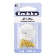 Dorado - Cuentas tubulares para aplastar 1,2 x 1 mm - Beadalon - Dorado x160 Cuentas tubulares para aplastar 1,2 x 1 mm - Beadalon - Dorado x160