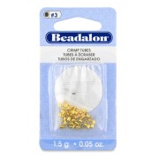 Cuentas tubulares para aplastar 2x1,9 mm - Dorado x51