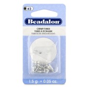 Cuentas tubulares para aplastar 2x1,9 mm - Plateadas x51