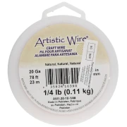 Hilo de cobre redondo de 0,81 mm Artistic Wire - Natural, resistente al deslustre, 24 m