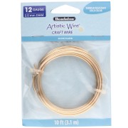 Alambre de cobre Artistic Wire de 2,1 mm - Chapado en plata dorada antideslustrante, 3,1 m