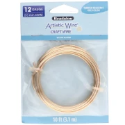 Alambre de cobre Artistic Wire de 2,1 mm - Chapado en plata dorada antideslustrante, 3,1 m
