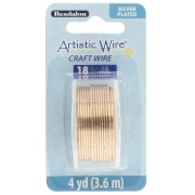Hilo de cobre Artistic Wire de 1 mm - Chapado en plata dorada antideslustrante, 3,6 m