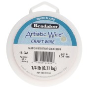 Alambre de cobre Artistic Wire de 1 mm - Chapado en plata dorada resistente al deslustre, 15,8 m