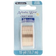 Hilo de cobre Artistic Wire de 0,41 mm - Chapado en plata dorada antideslustrante x 13,7 m