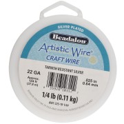 Hilo de cobre redondo de 0,64 mm Artistic Wire resistente al deslustre - Plateado x 37,8 m|raw }}
