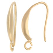 Pendientes de diseño 18 mm - 3 micras chapado en oro x2