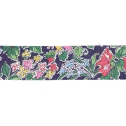 Cinta al bies de tela Liberty - Clare Rich - Morado - Verde - Rojo x 1 m