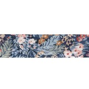 Cinta al bies de tela Liberty - Connie Evelyn - Azul - Terracota - Ocre x1 m