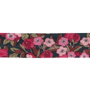 Cinta al bies de tela Liberty - Nectar - Azul noche - Verde - Rojo x 1 m