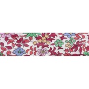 Cinta al bies de tela Liberty - Fruit Punch - Blanco - Multicolor x 1 m