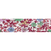 Cinta al bies de tela Liberty - Fruit Punch - Blanco - Multicolor x 1 m