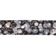 Cinta al bies de tela Liberty - Wiltshire - Marrón oscuro - Gris topo - Gris x 1 m