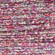 Cordón de tela Liberty - Emma and Georgina - Blanco - Rosa - Morado x 1 m