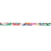 Cordón de tela Liberty - Phoebe - Verde - Naranja - Rosa x 1 m