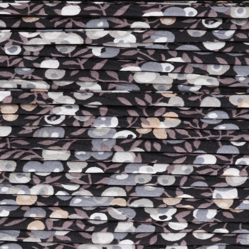 Cordón de tela Liberty - Wiltshire - Marrón oscuro - Gris topo - Gris x 1 m