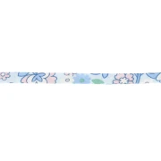 Cordón de tela Liberty - Ancho - Azul multicolor - Nude - Blanco x 1 m