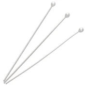 Clavos de cabeza redonda 50 x 0,8 mm — cabeza del clavo de 2,5 mm — Plata 925 x 5