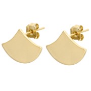 Pendientes estilo oriental con aros abiertos 12 mm - Dorado con oro fino x2|raw }}