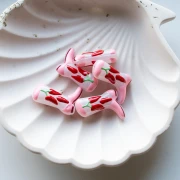 Perla Santiag - bota vaquera 24x17 mm en vidrio - Motivo guindilla - Rosa - Rojo