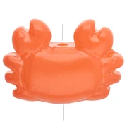Cuenta de vidrio Cangrejo 15.5x21.5 mm - Naranja oscuro x1
