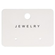 Lote de 10 tarjetas para joyas de 4 x 5,5 cm para pendientes - Joyería - Blanco