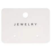 Lote de 10 tarjetas para joyas de 4 x 5,5 cm para pendientes - Joyería - Blanco