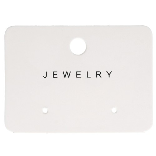 Lote de 10 tarjetas para joyas de 4 x 5,5 cm para pendientes - Joyería - Blanco
