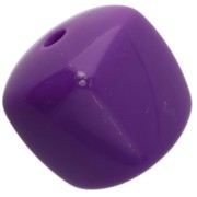 Cuentas cubo irregular 16x17 mm - segunda opción - Acrílico opaco - Violeta x10