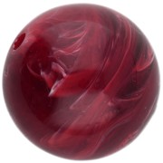 Cuentas acrílicas opacas redondas 15,5 mm - Burdeos jaspeado x5