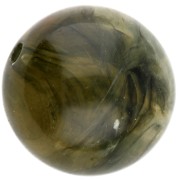 Cuentas acrílicas transparentes redondas de 15,5 mm - Oliva jaspeado x5