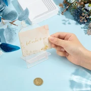 Tarjetero de acrílico de 12 x 7 cm - soporte para tarjetas de visita - Transparente x1