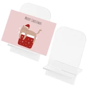 Tarjetero de acrílico de 12 x 7 cm - soporte para tarjetas de visita - Transparente x1