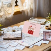 Tarjetero de acrílico de 12 x 7 cm - soporte para tarjetas de visita - Transparente x1