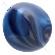 Cuentas acrílicas irregulares 15x14 mm - Azul oscuro jaspeado x10
