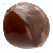 Cuentas acrílicas irregulares 15x14 mm - Marrón oscuro jaspeado x10