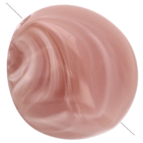 Cuentas acrílicas irregulares 15x14 mm - Rosa viejo jaspeado x10
