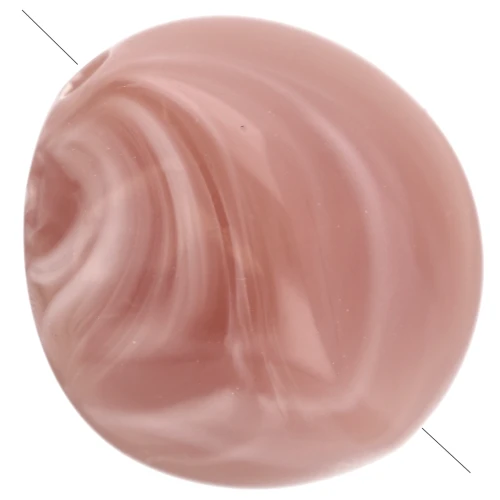 Cuentas acrílicas irregulares 15x14 mm - Rosa viejo jaspeado x10