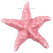 Rosa claro - Colgante de cerámica Estrella de Mar 39x41 mm - Rosa Claro x1 Colgante de cerámica Estrella de Mar 39x41 mm - Rosa Claro x1