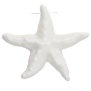 Colgante de cerámica estrella de mar 39x41 mm - Blanco x1
