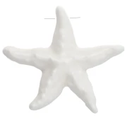 Colgante de cerámica estrella de mar 39x41 mm - Blanco x1