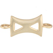 Entrepieza de diseño calado, 17,5 x 8 mm - Dorado con oro fino x1|raw }}