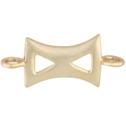 Entrepieza de diseño calado, 17,5 x 8 mm - Dorado con oro fino x1