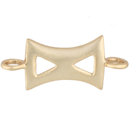 Entrepieza de diseño calado, 17,5 x 8 mm - Dorado con oro fino x1